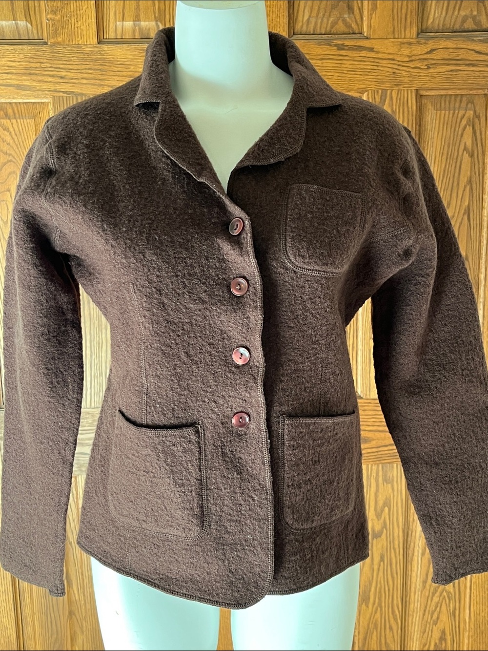 Vintage 80’s Sag Harbor boiled wool blazer M-L